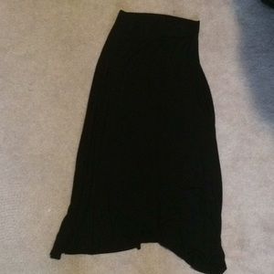 Solid black floor length girls XL skirt